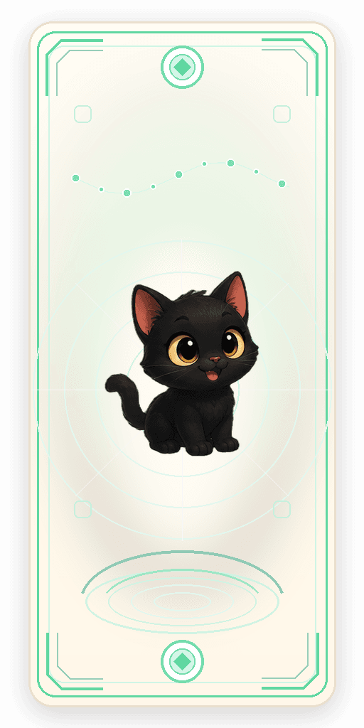 A mysterious dark silhouette on a collectible card